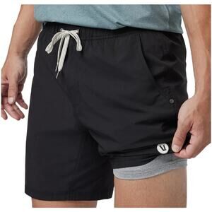 NWT Vuori Men's Kore Short Lined 7" Black Size Large MSRP $68